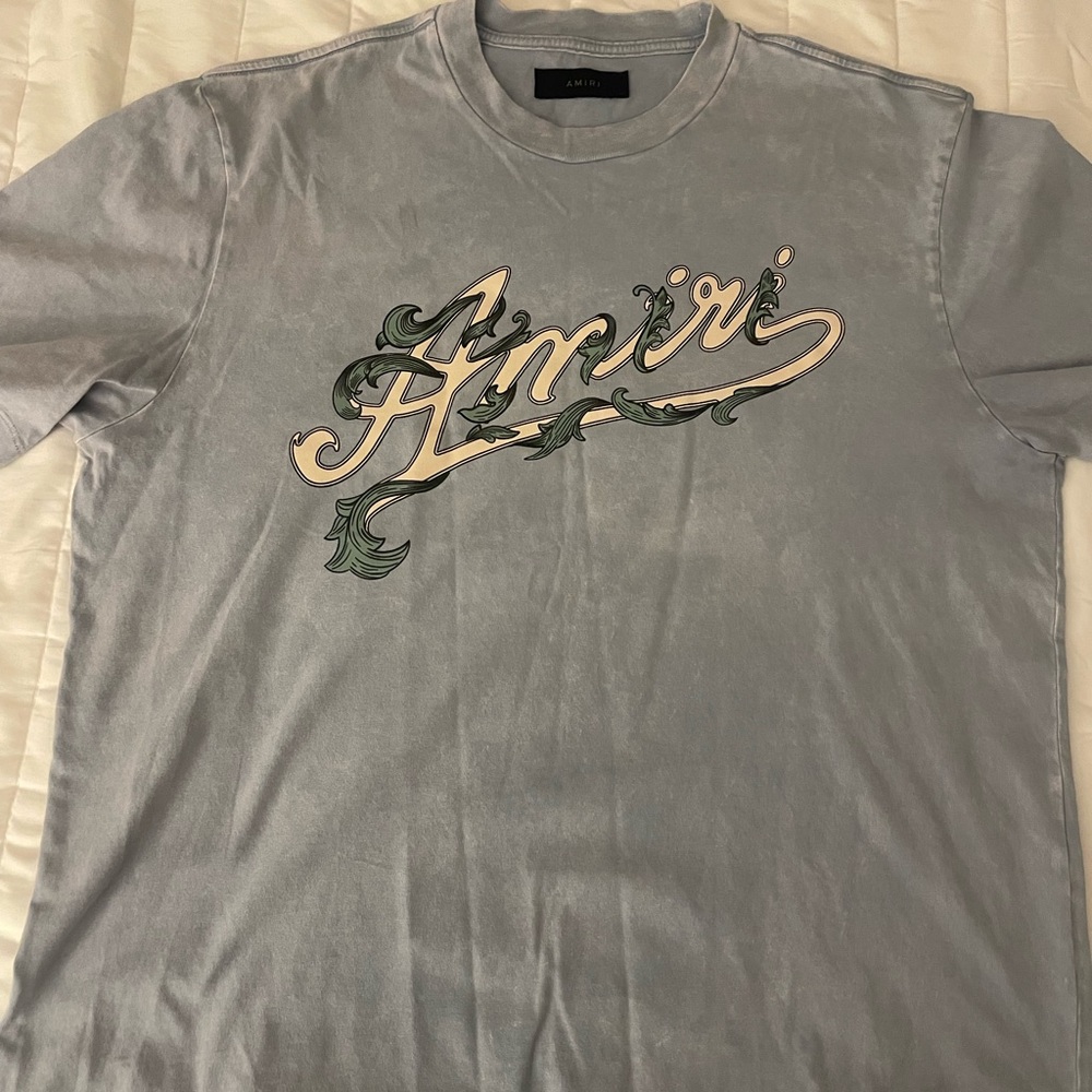 Amiri Filigree Blue Tee Size: Large - Picture 2 of 6